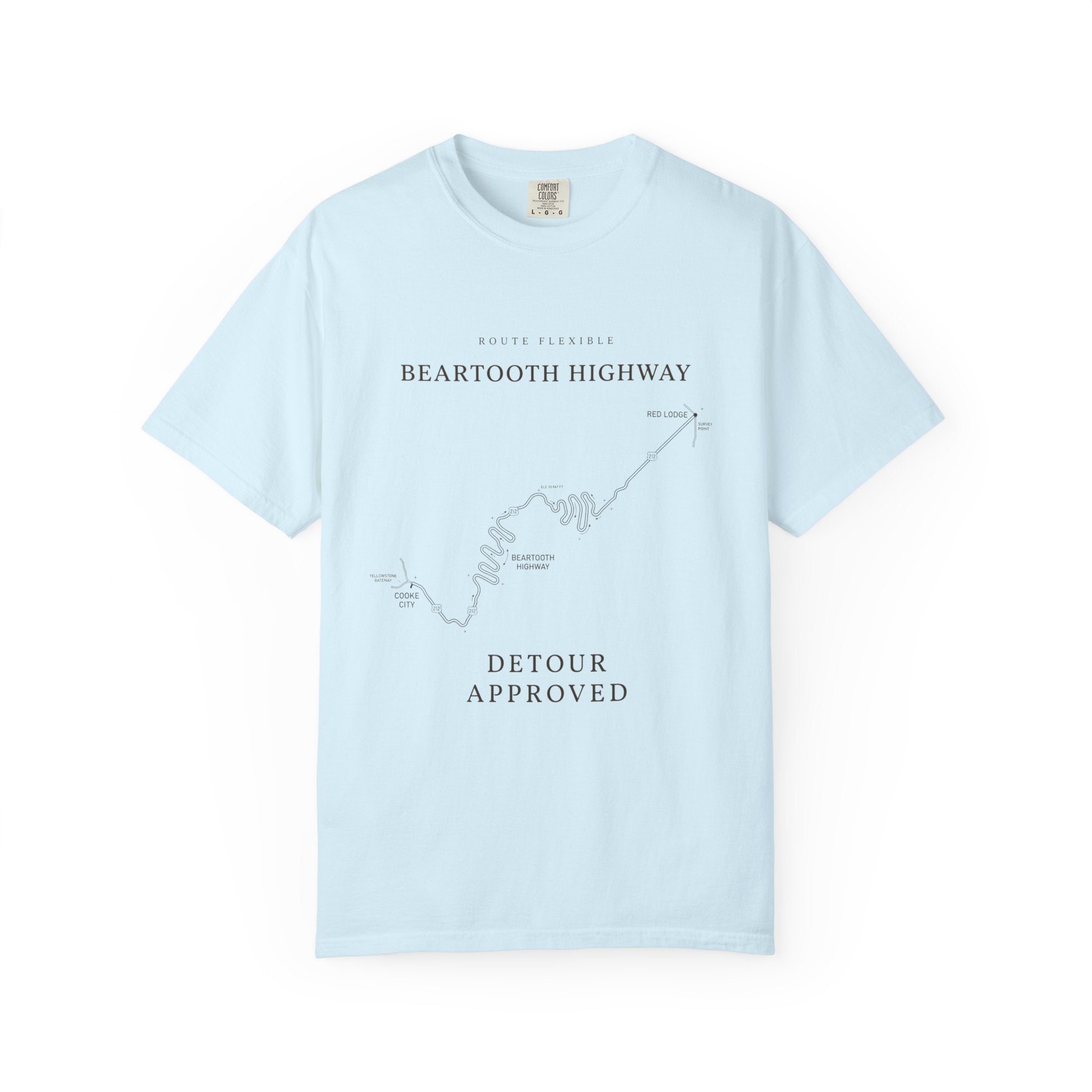 Beartooth Highway Map T-Shirt