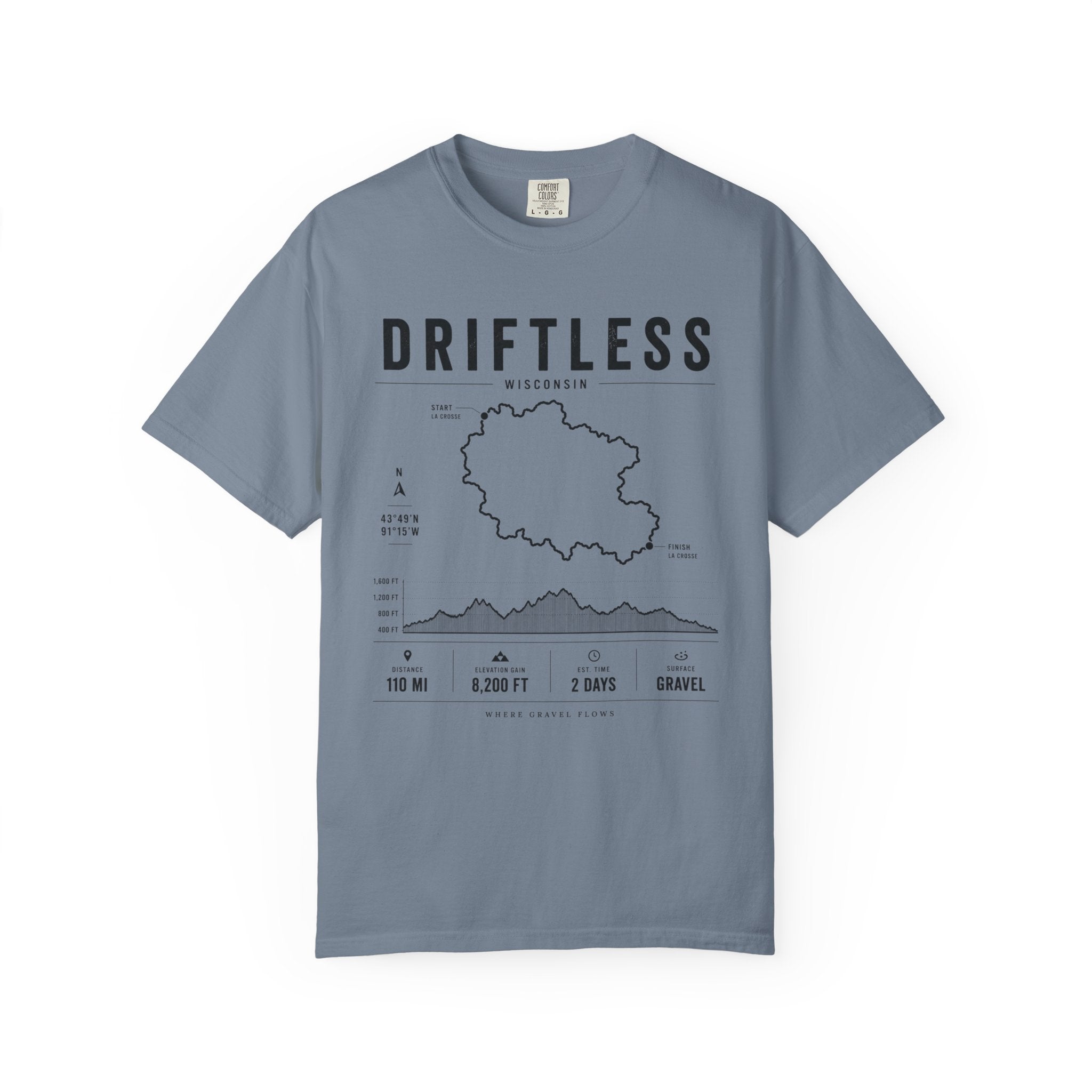 Driftless Region Map T-Shirt — Rustic Adventure Graphic Tee