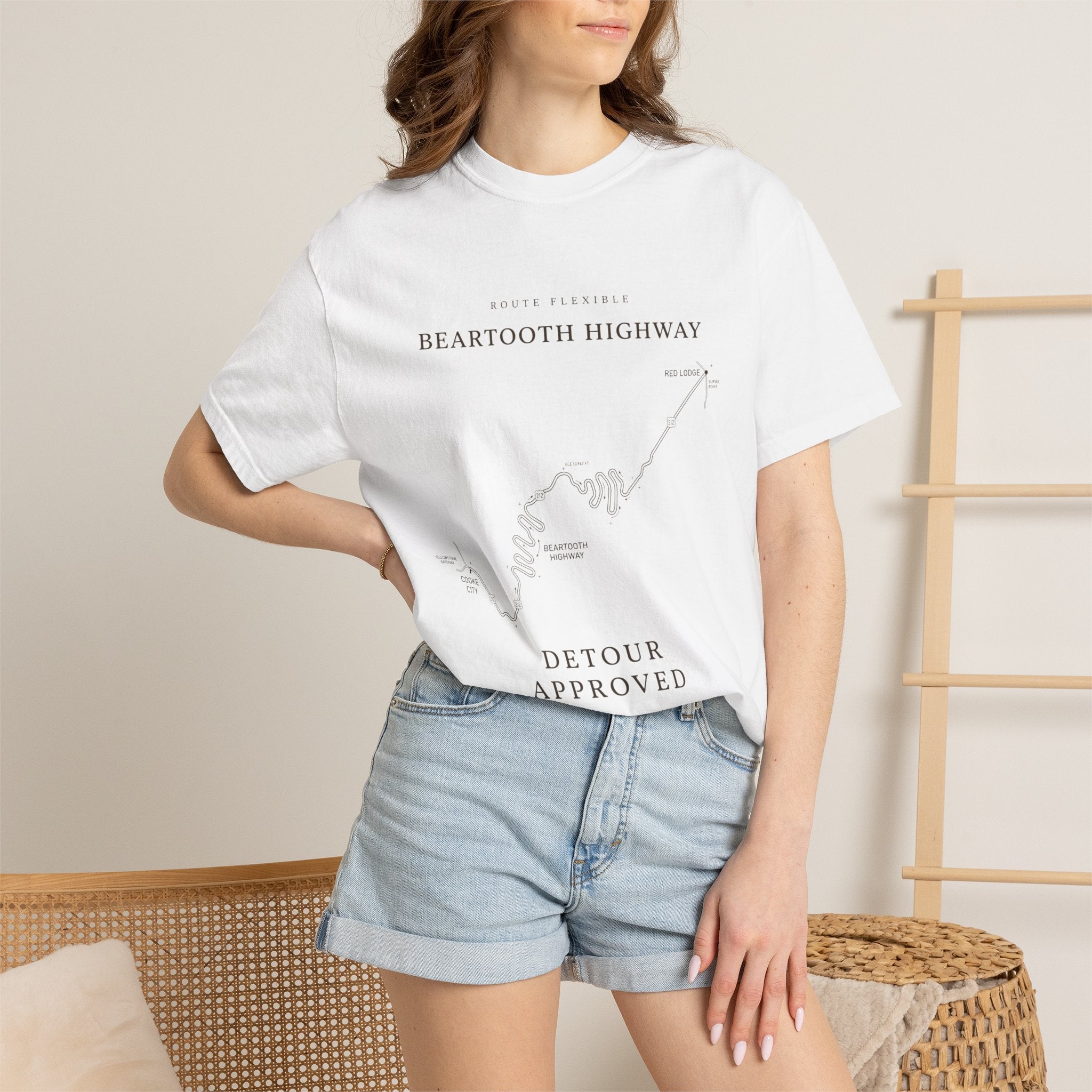 Beartooth Highway Map T-Shirt