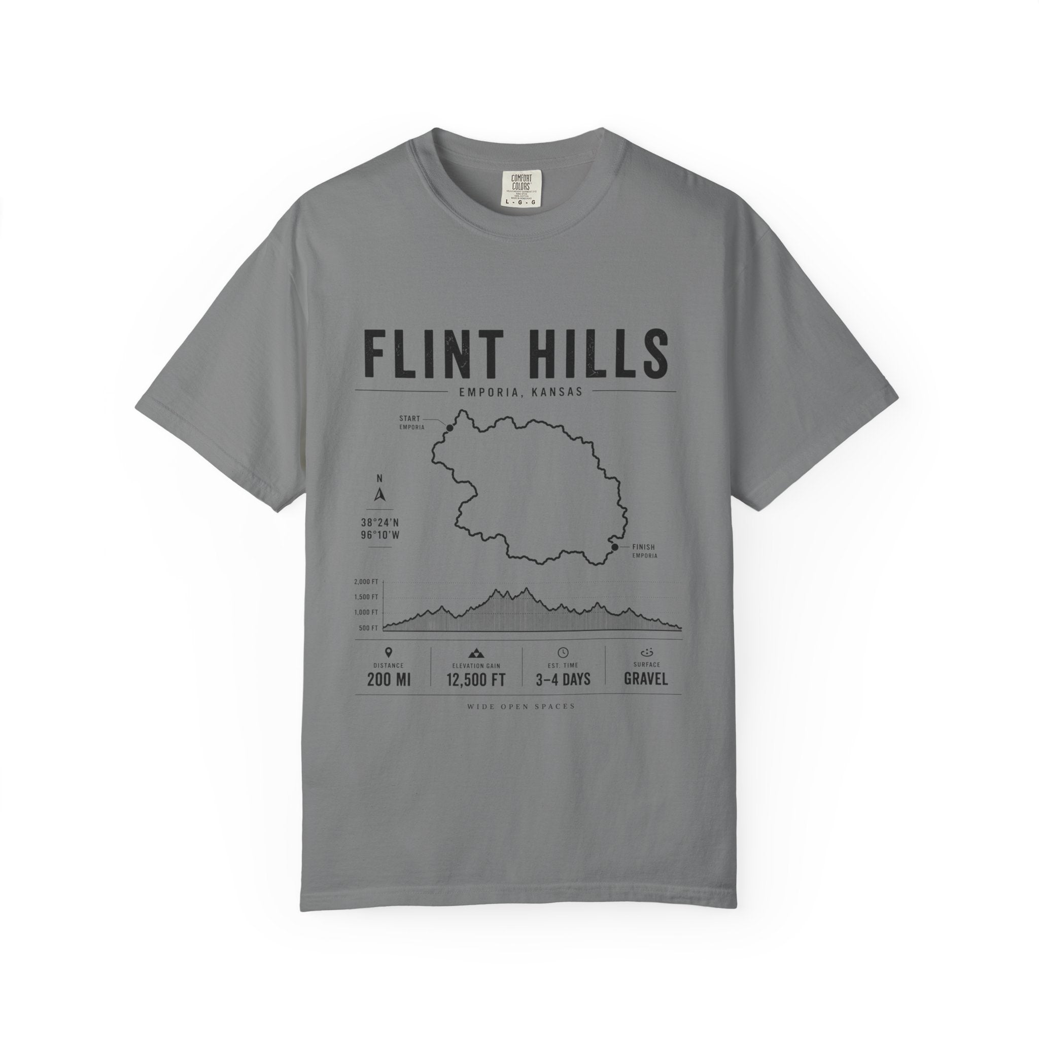 Flint Hills Map T-Shirt