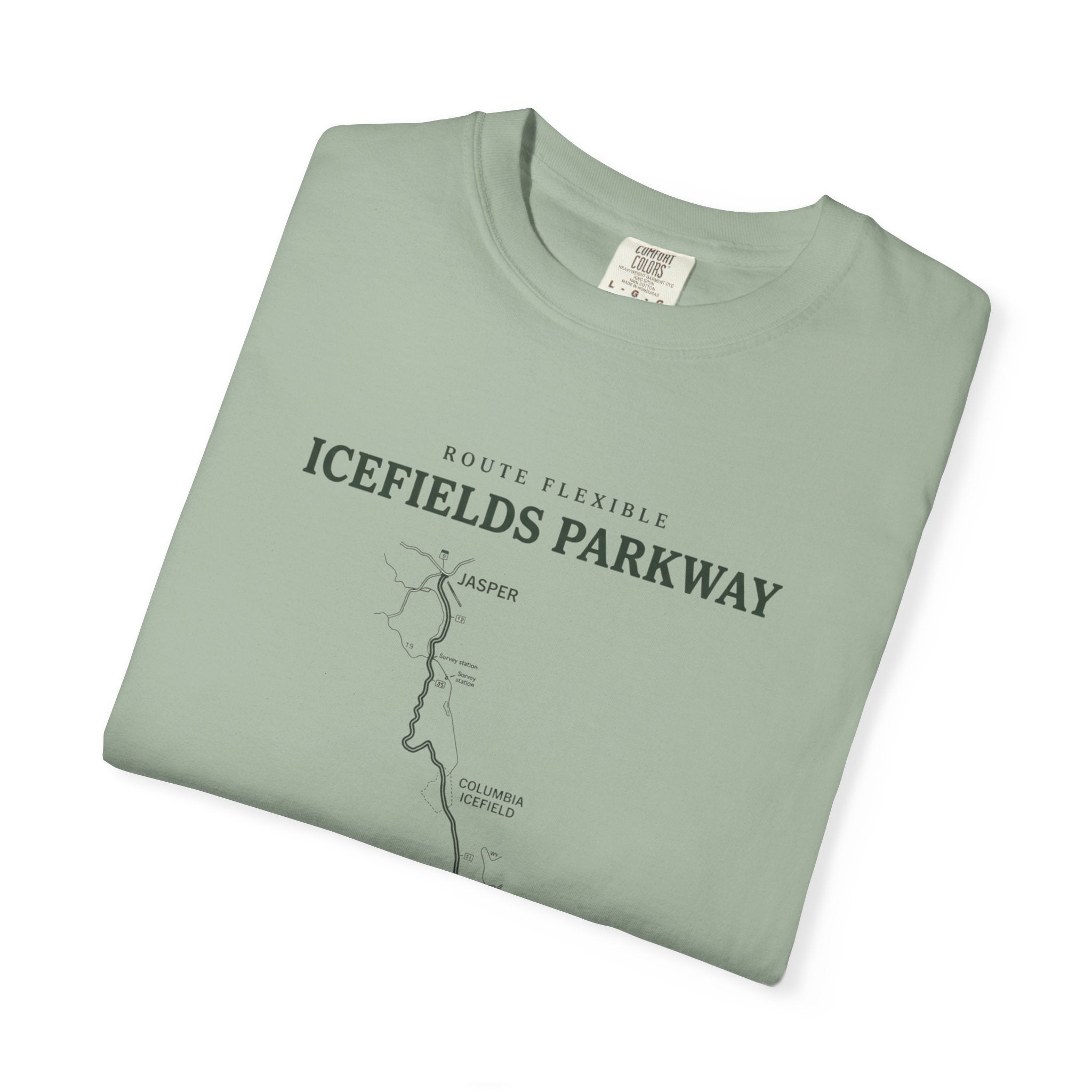 Icefields Parkway Map T-Shirt