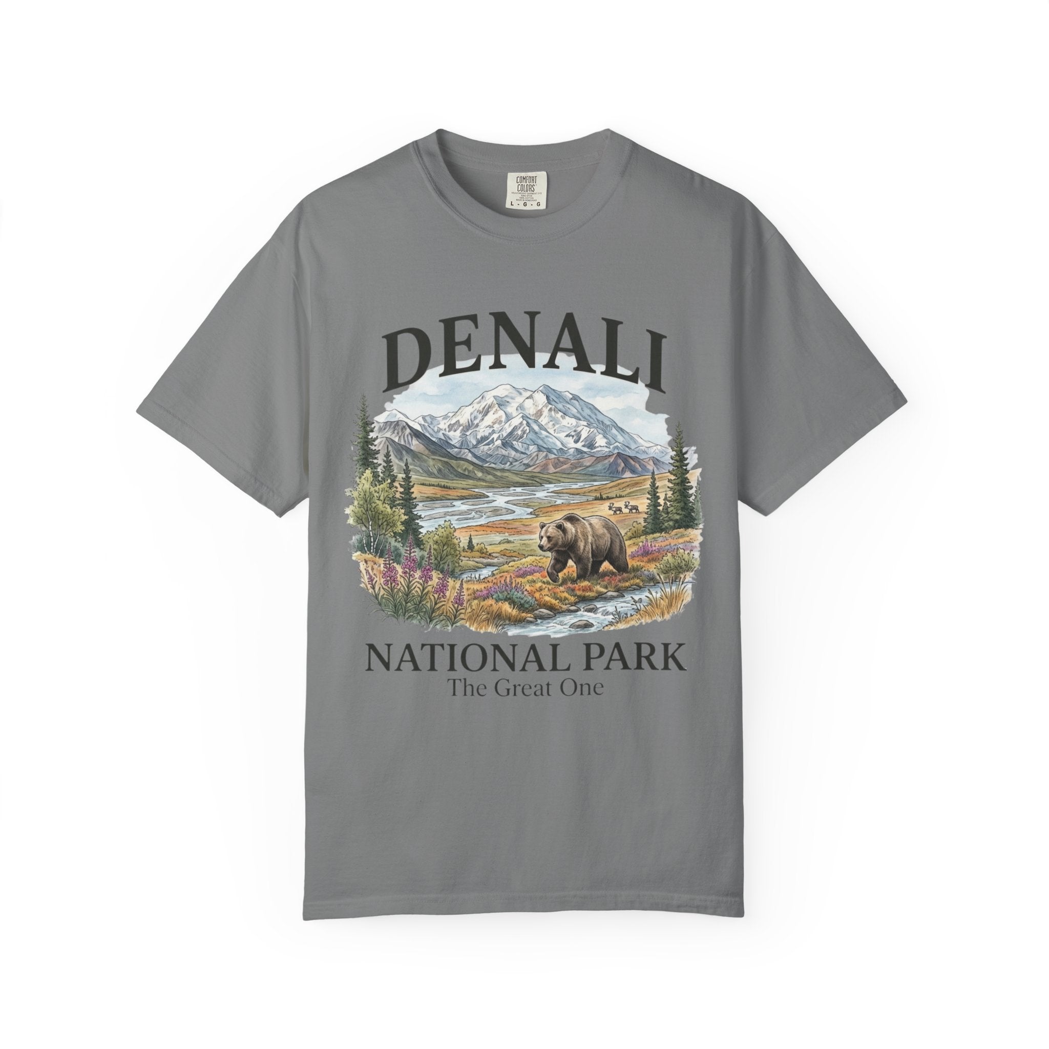 Denali National Park T-Shirt — Vintage Mountain & Bear Scenic Tee