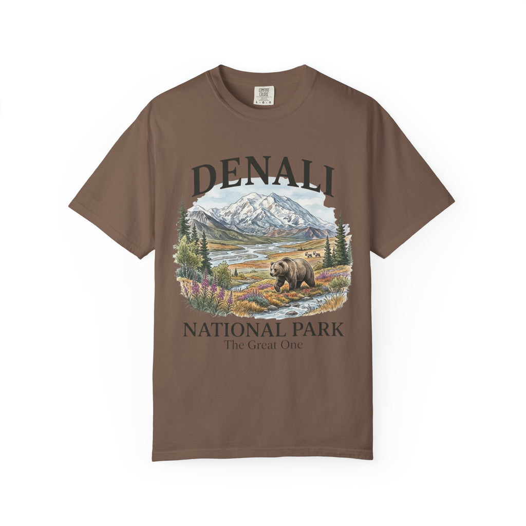 Denali National Park T-Shirt — Vintage Mountain & Bear Scenic Tee