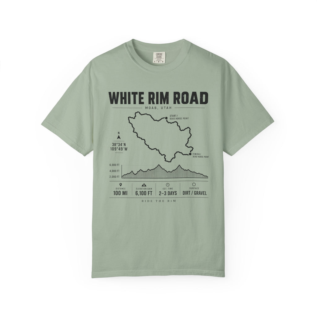 White Rim Road Route Map T-Shirt