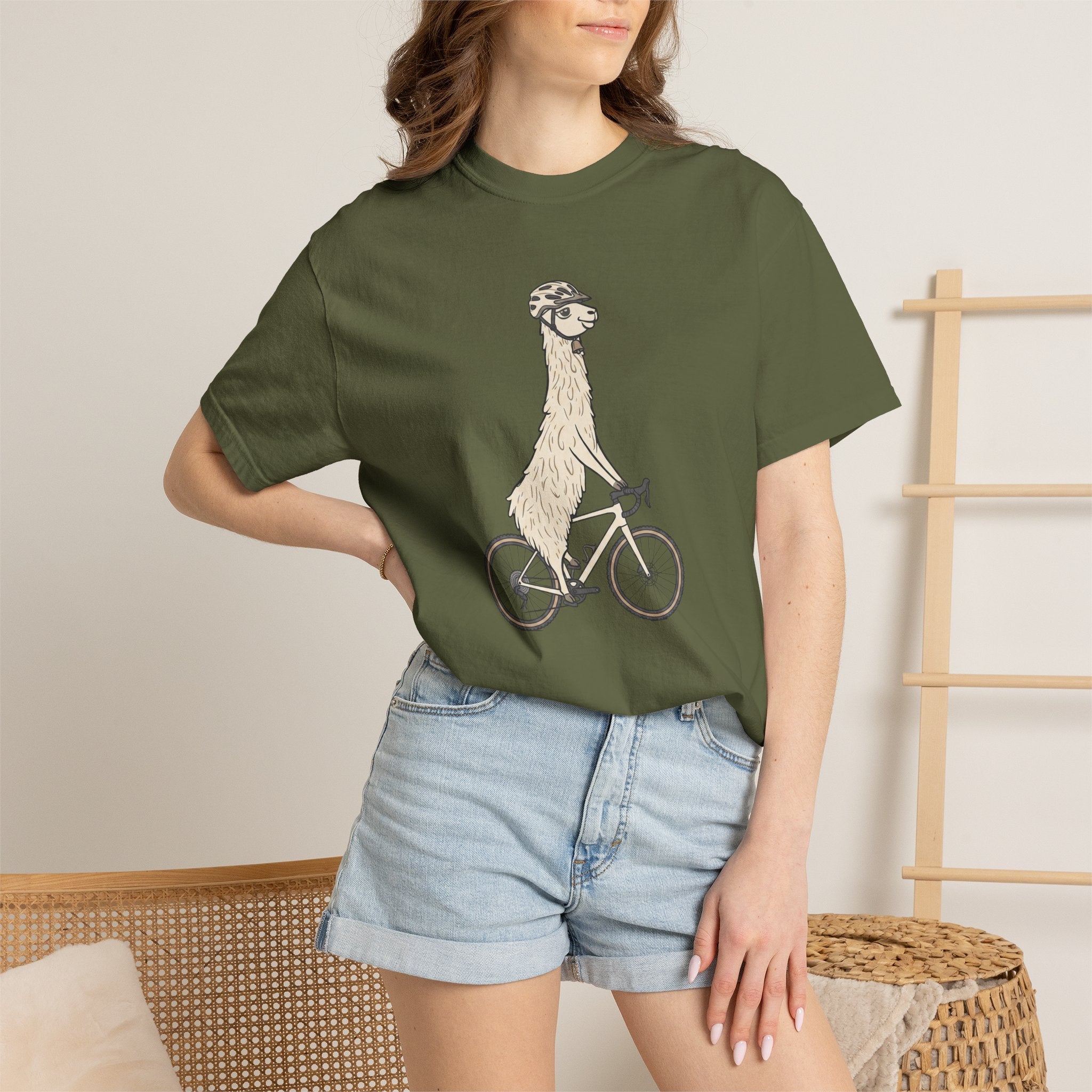 Alpaca on a Bike T‑Shirt