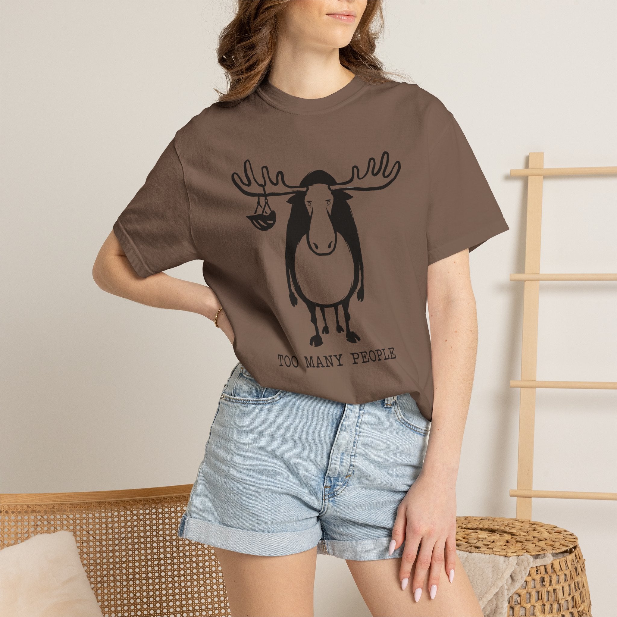 Too Many People Moose T-Shirt