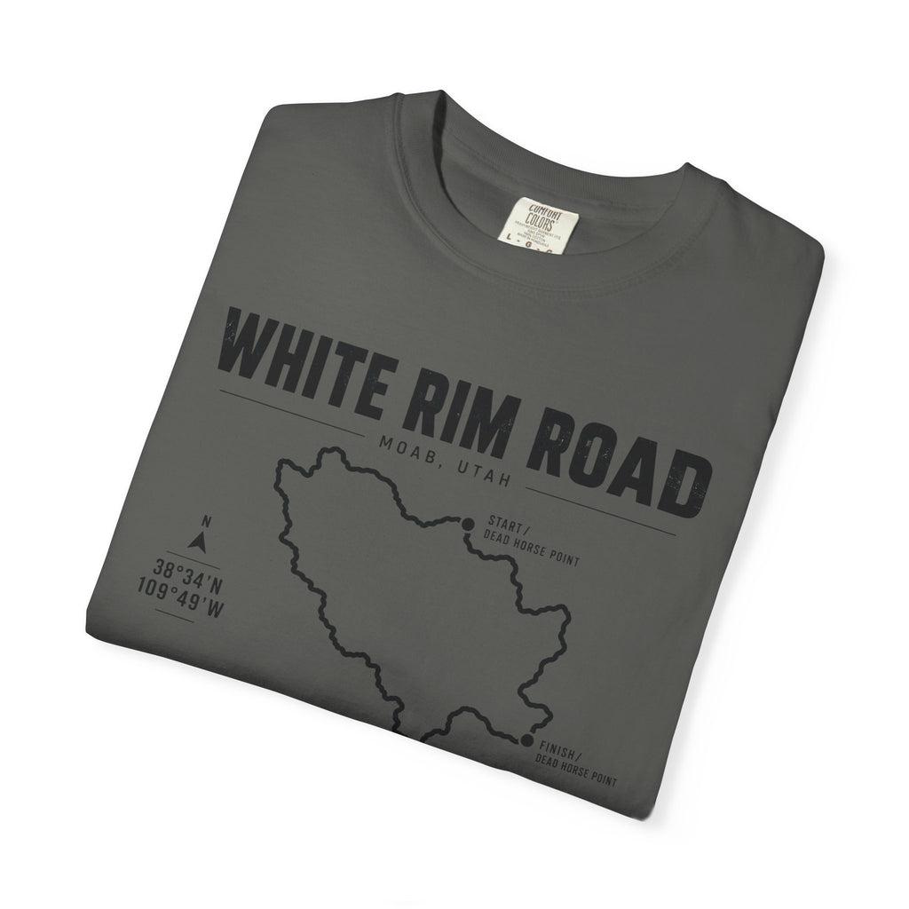 White Rim Road Route Map T-Shirt
