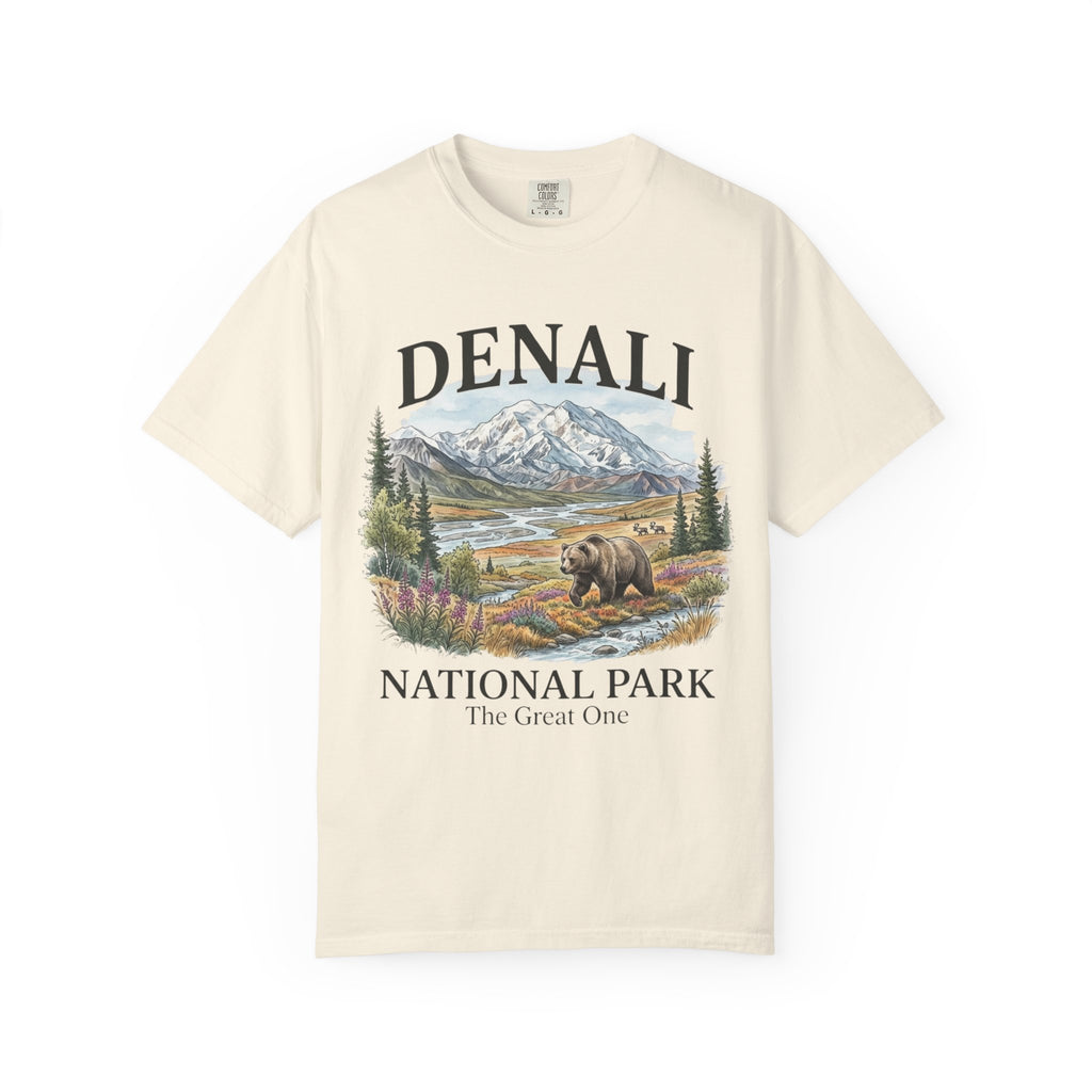 Denali National Park T-Shirt — Vintage Mountain & Bear Scenic Tee