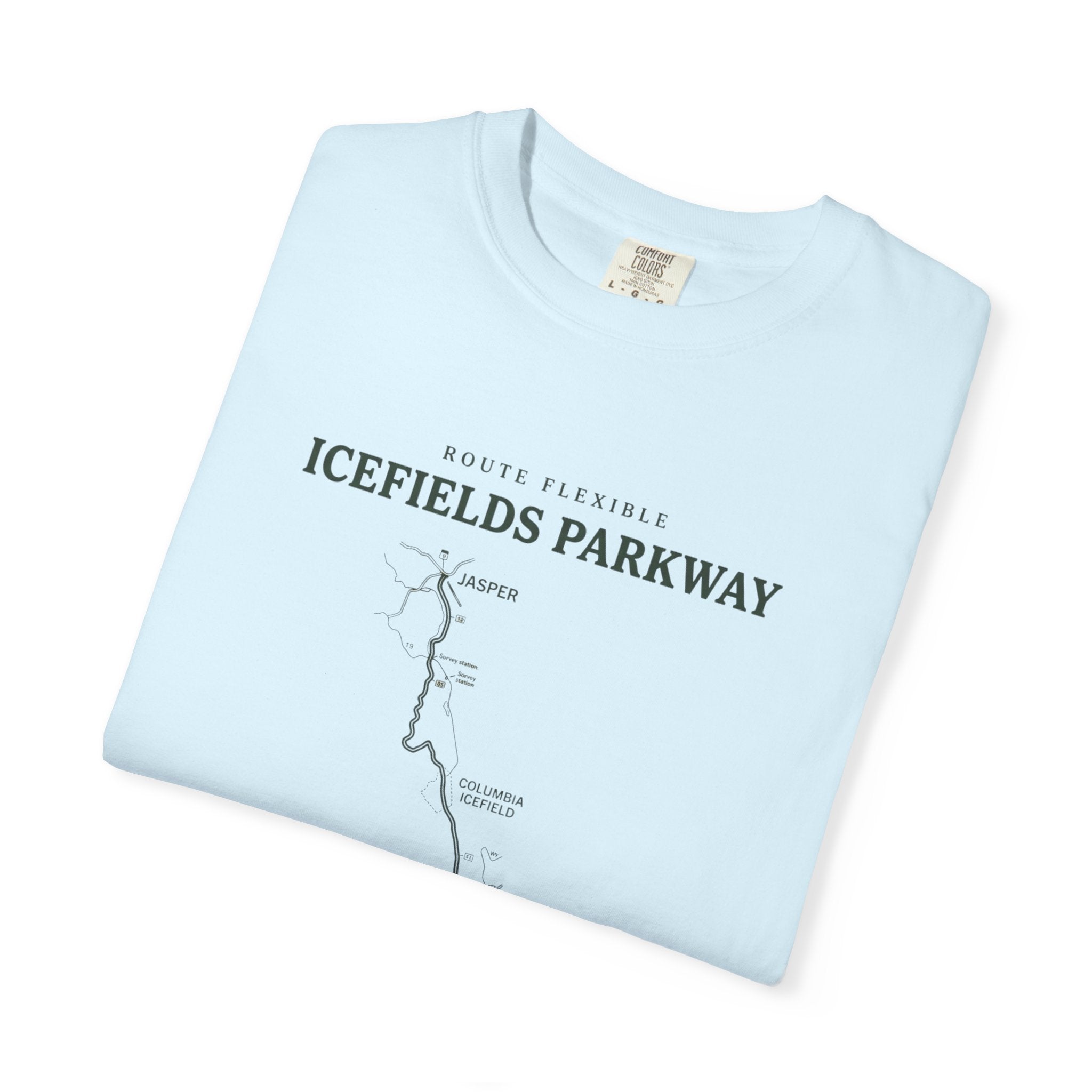 Icefields Parkway Map T-Shirt