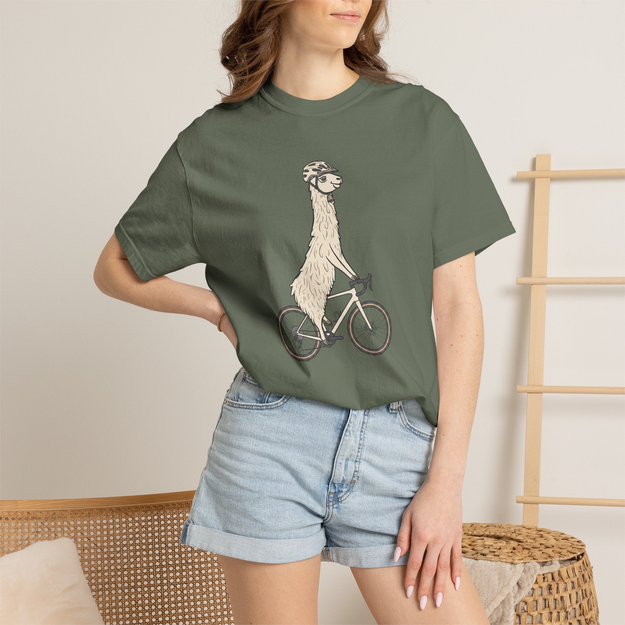 Alpaca on a Bike T‑Shirt