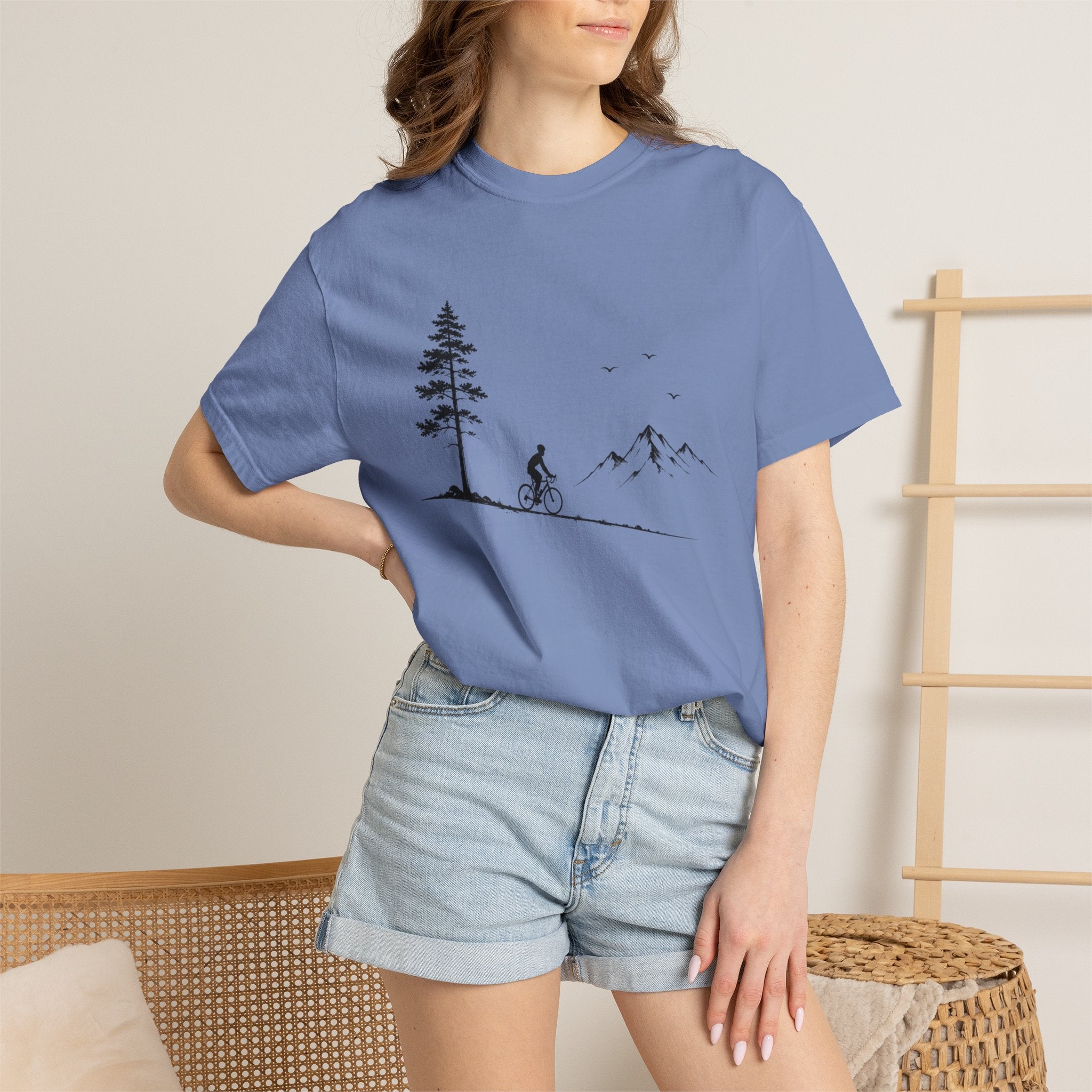 Minimalist Mountain Biker T-Shirt
