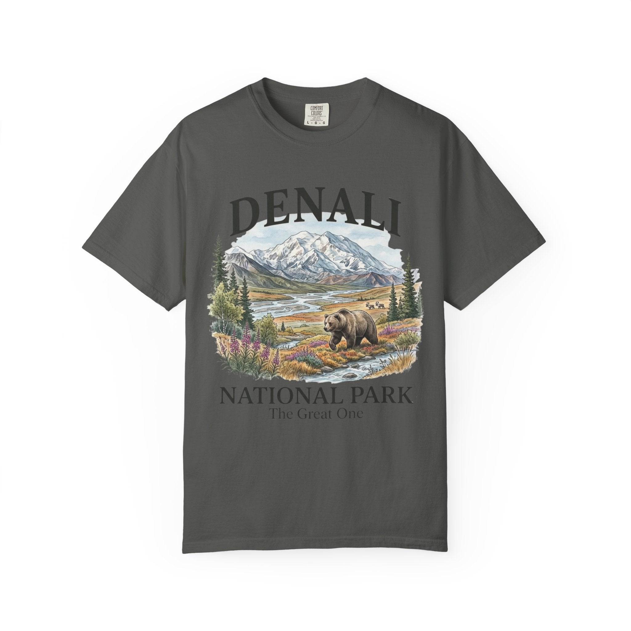 Denali National Park T-Shirt — Vintage Mountain & Bear Scenic Tee