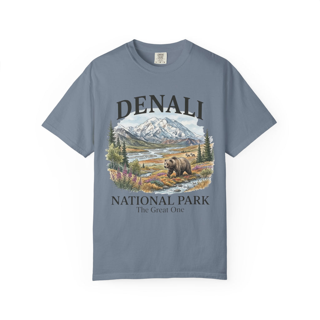 Denali National Park T-Shirt — Vintage Mountain & Bear Scenic Tee