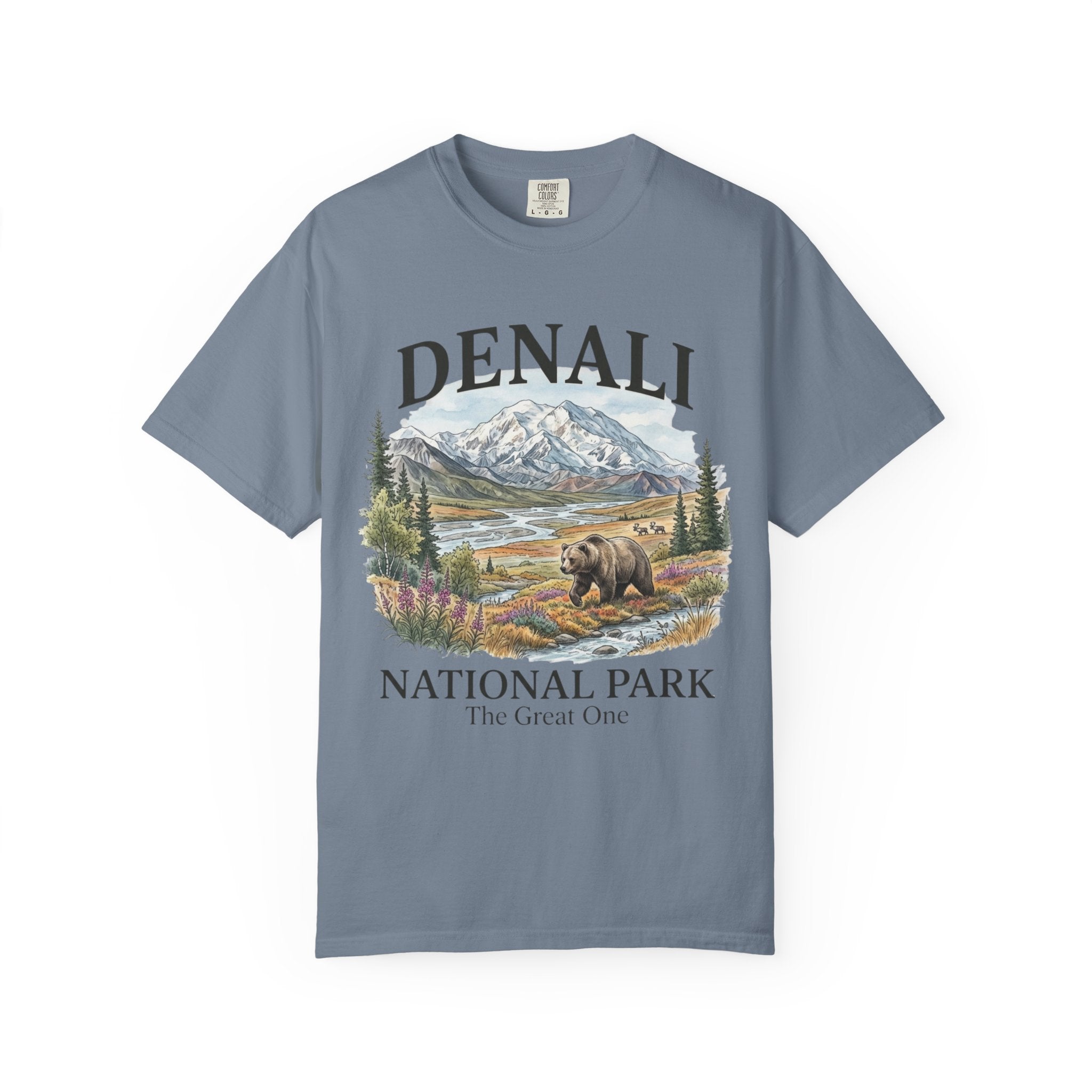 Denali National Park T-Shirt — Vintage Mountain & Bear Scenic Tee