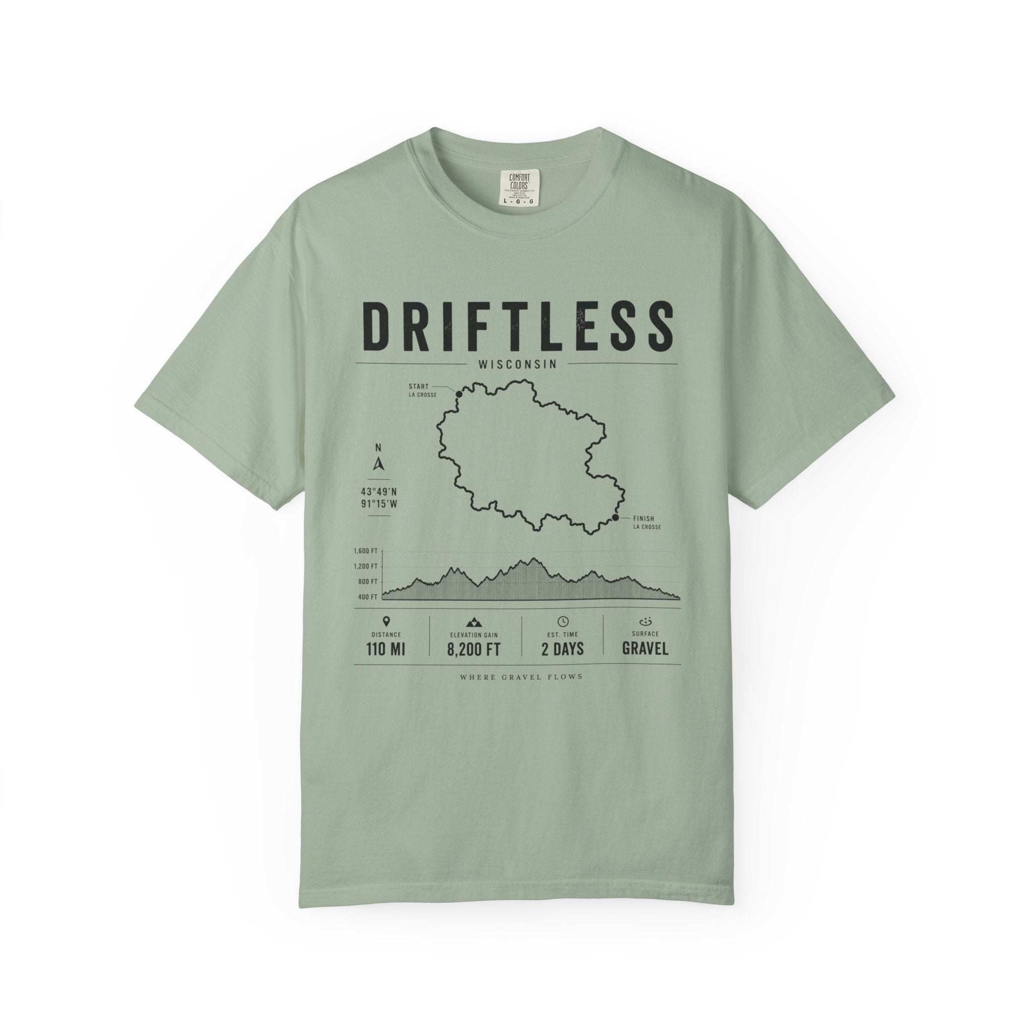 Driftless Region Map T-Shirt — Rustic Adventure Graphic Tee