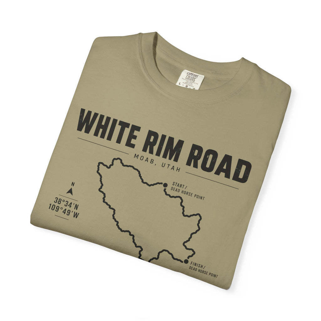 White Rim Road Route Map T-Shirt