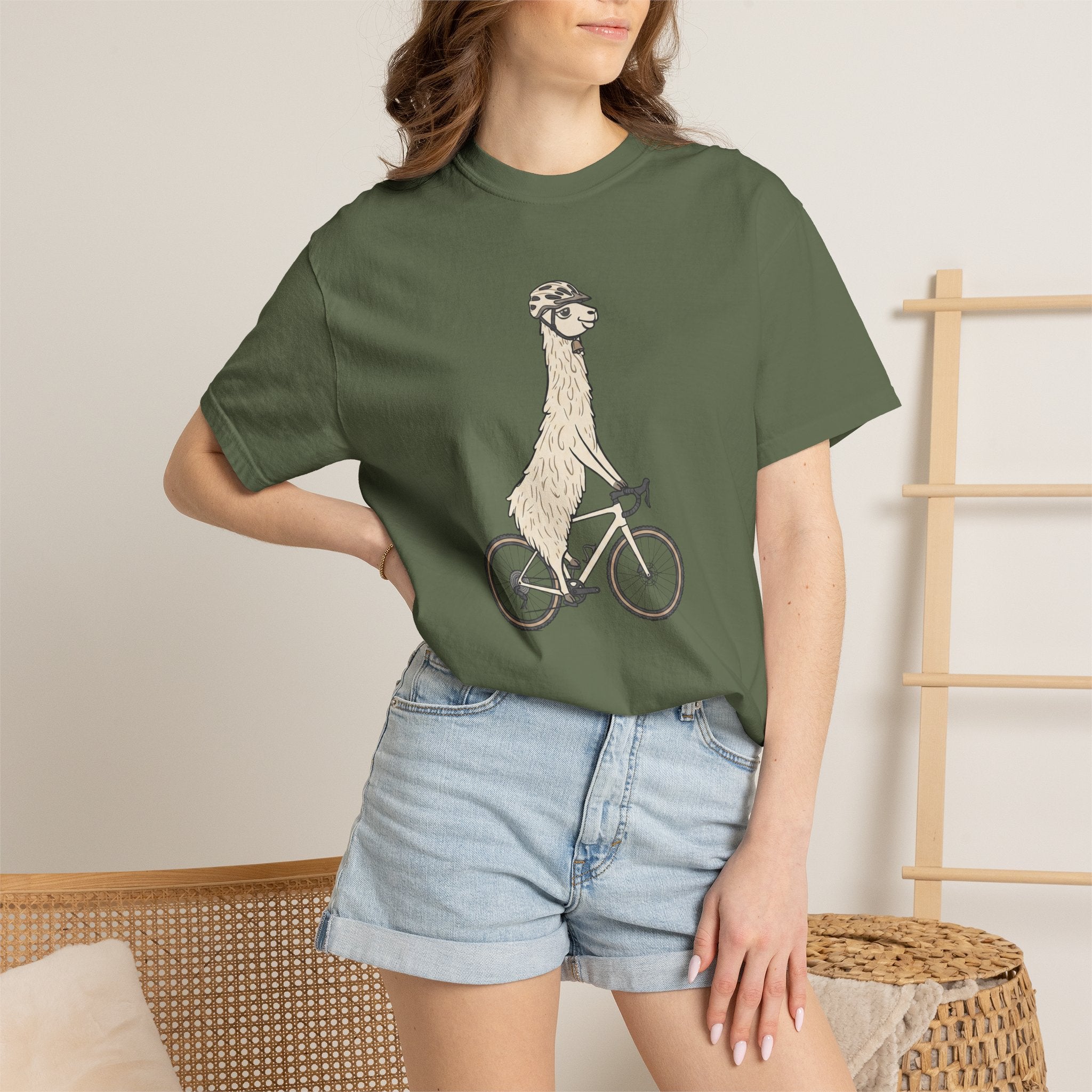 Alpaca on a Bike T‑Shirt