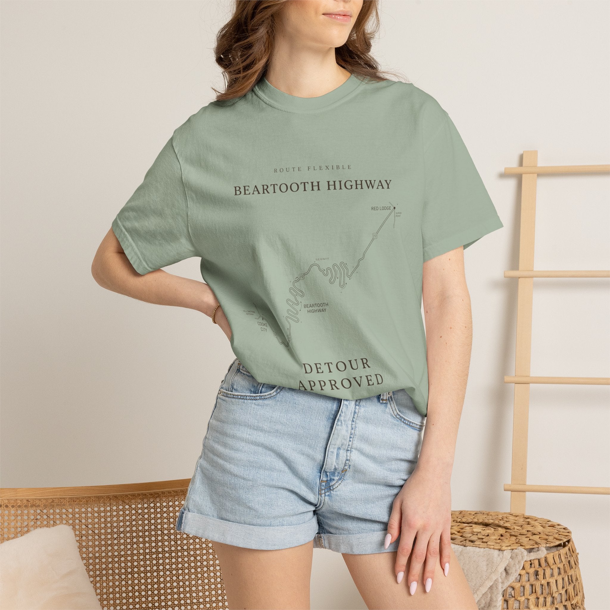 Beartooth Highway Map T-Shirt