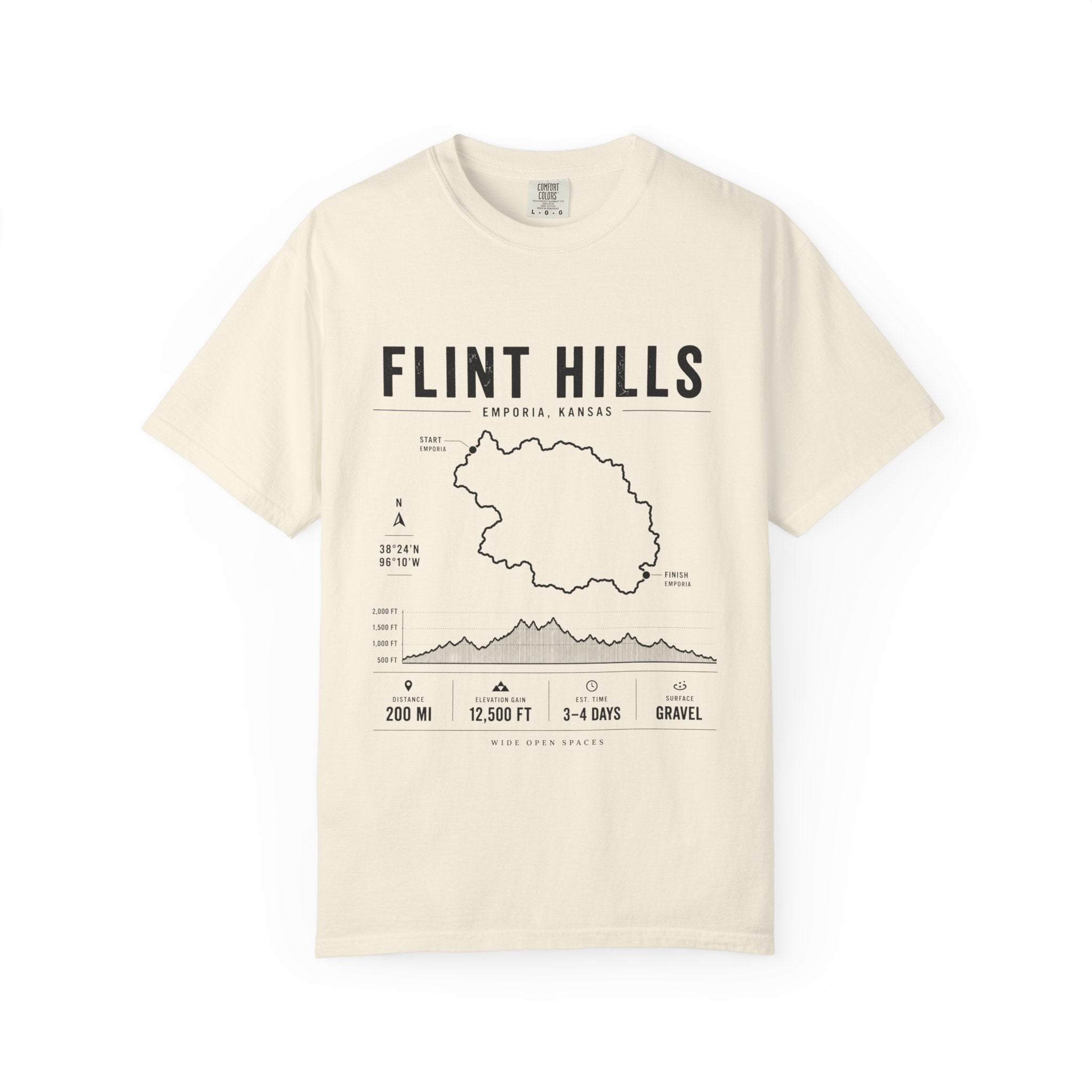 Flint Hills Map T-Shirt