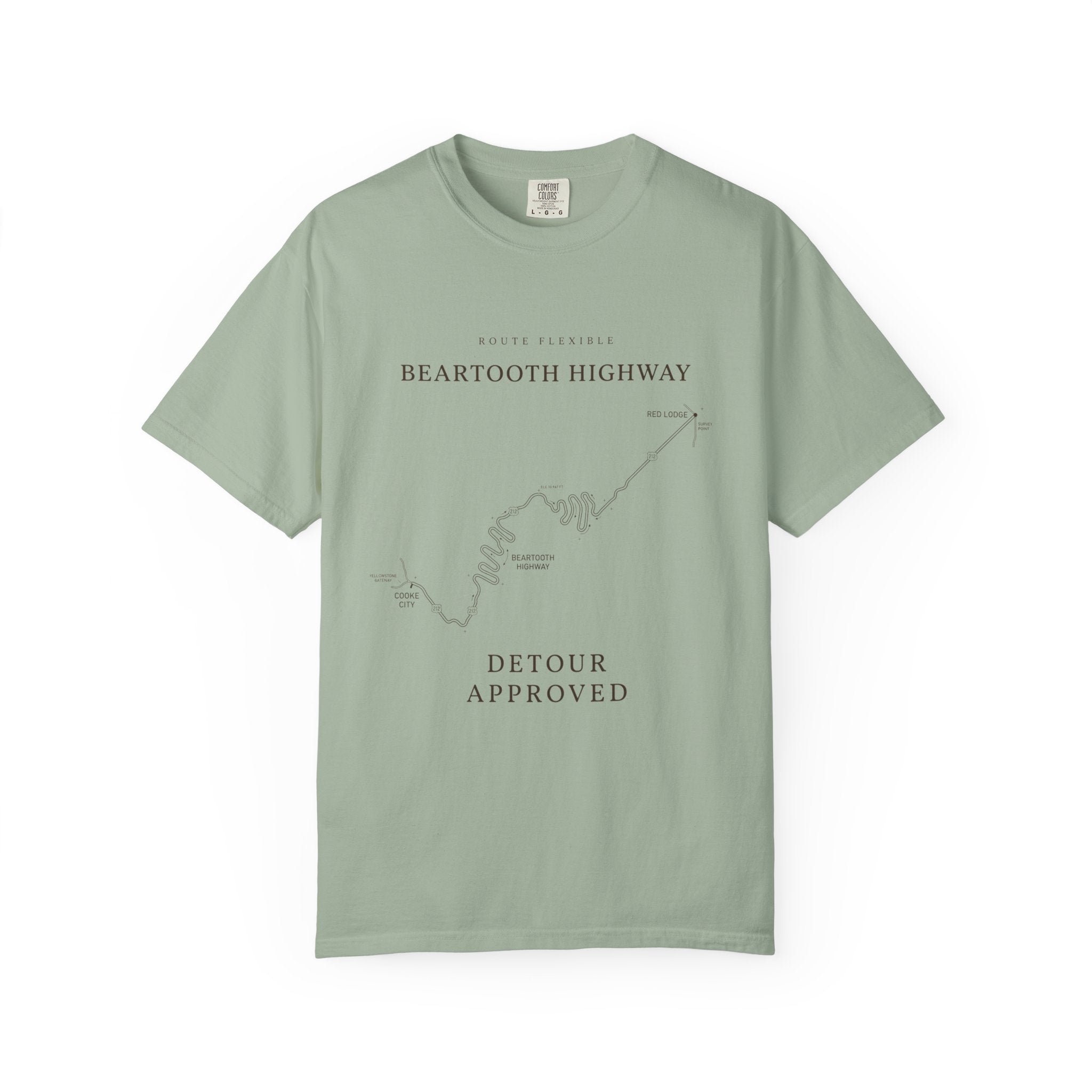 Beartooth Highway Map T-Shirt