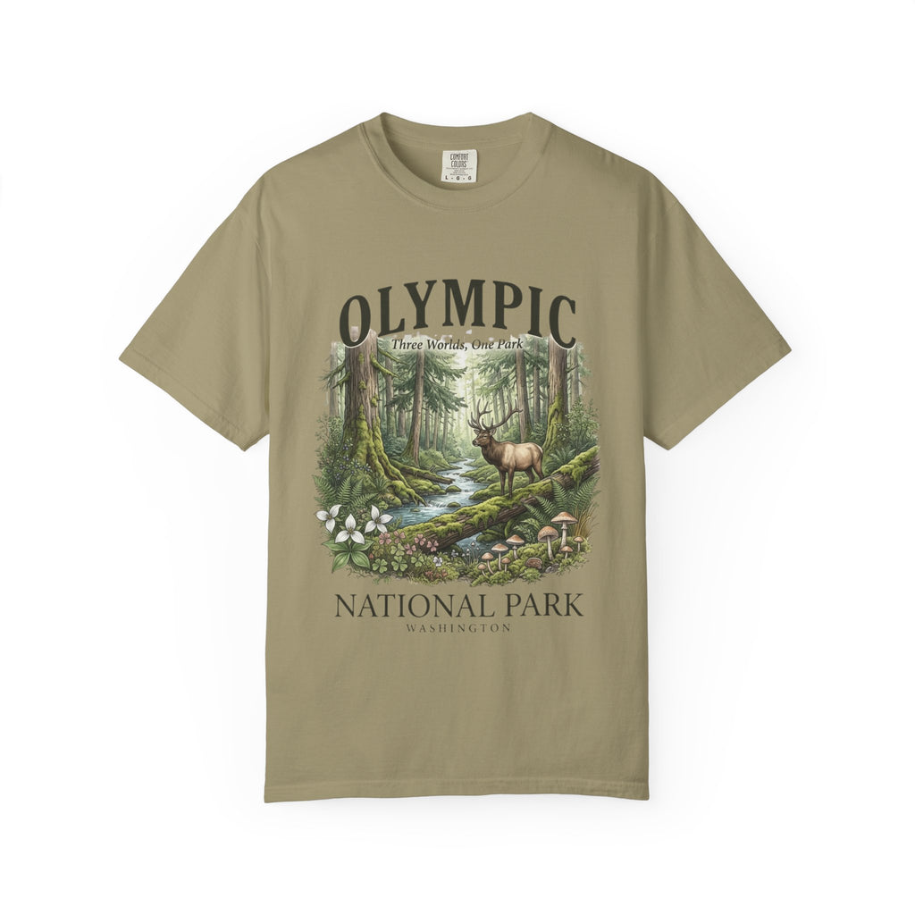 Olympic National Park T-Shirt — Vintage Forest Elk Nature Tee