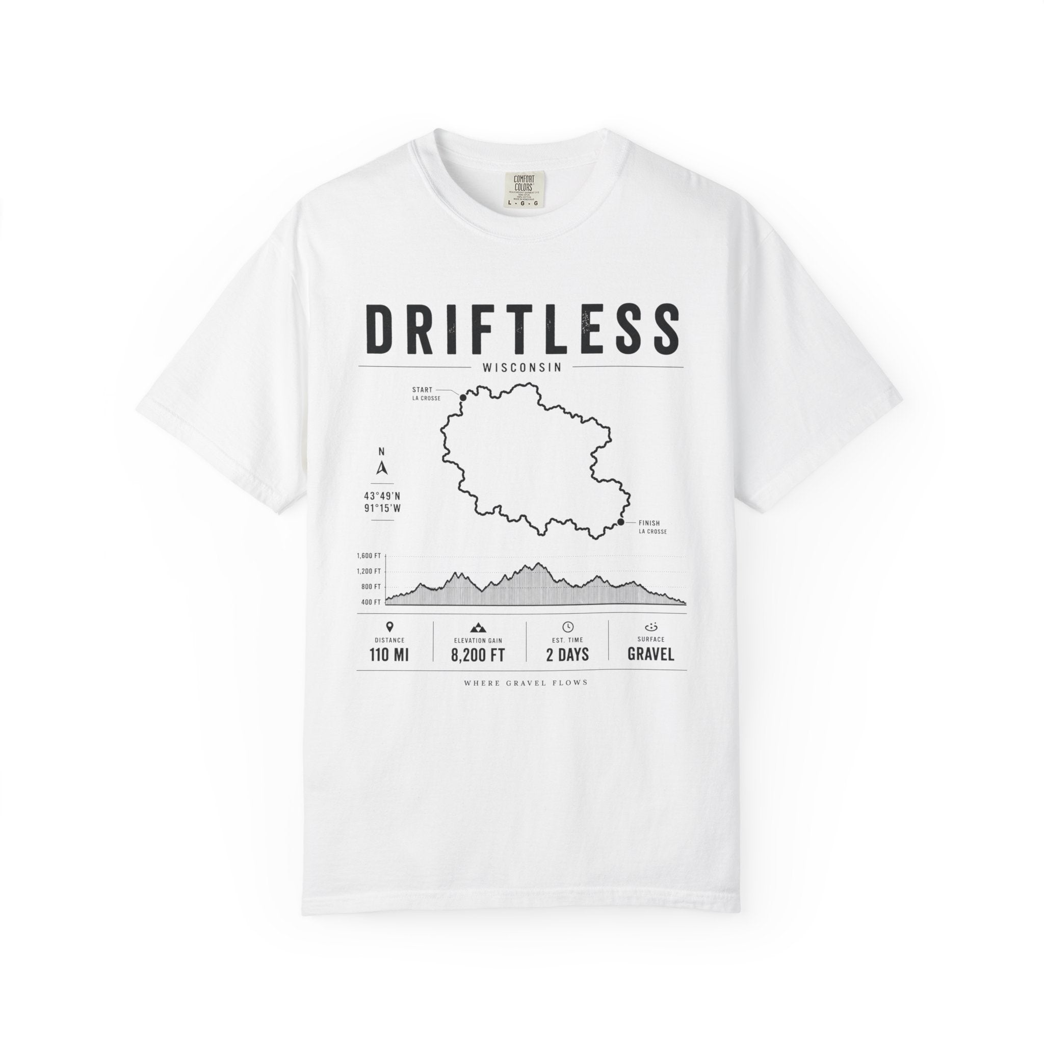 Driftless Region Map T-Shirt — Rustic Adventure Graphic Tee