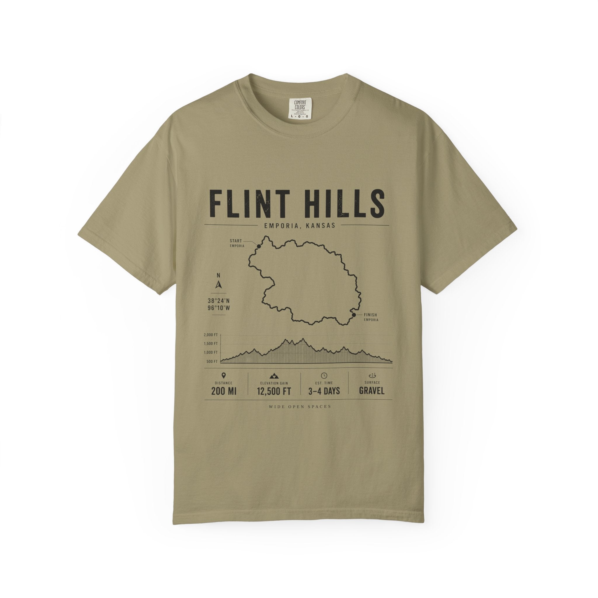 Flint Hills Map T-Shirt