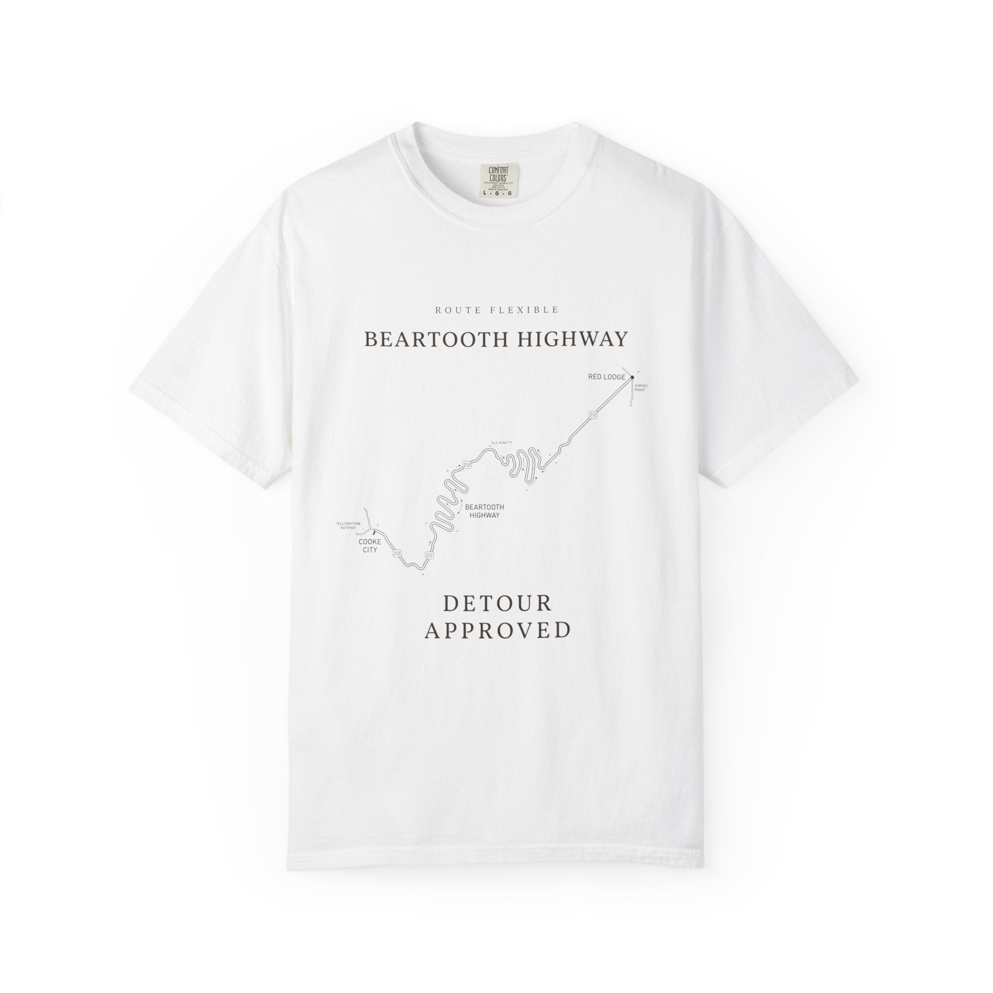 Beartooth Highway Map T-Shirt