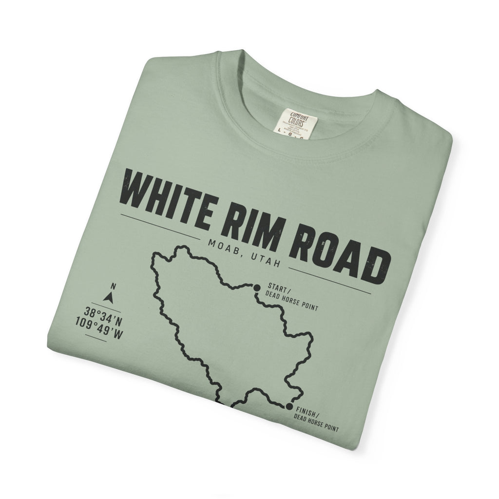 White Rim Road Route Map T-Shirt