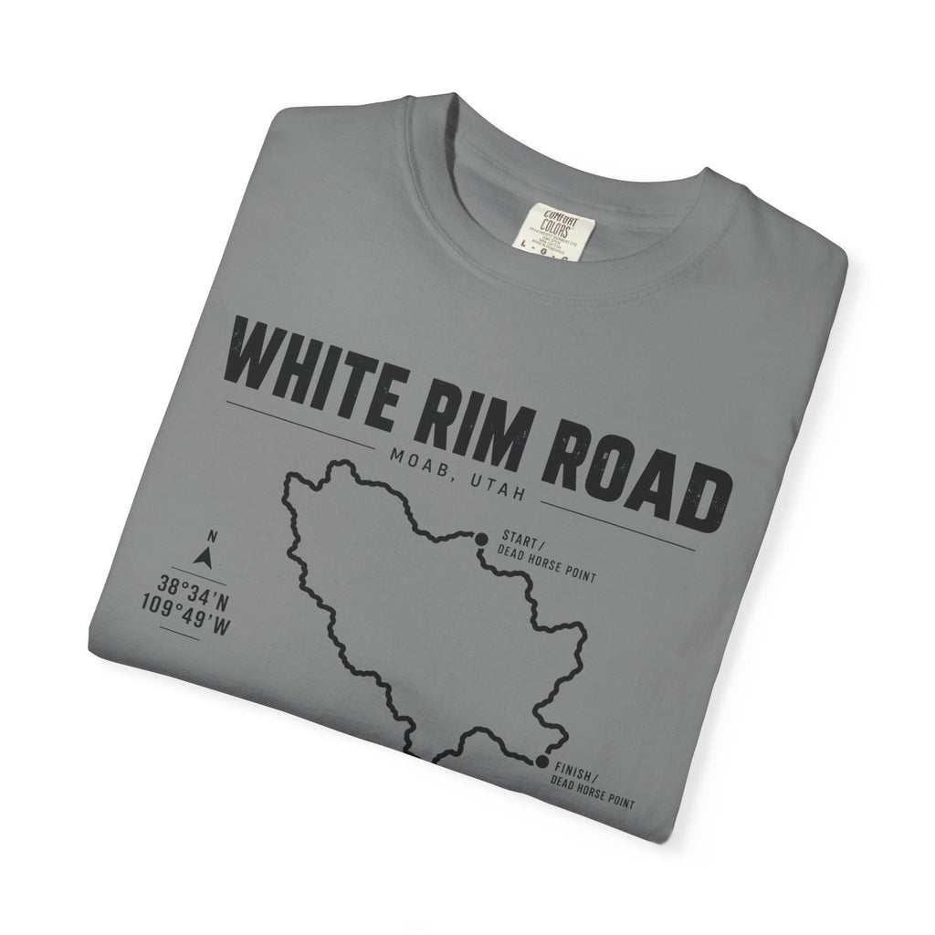 White Rim Road Route Map T-Shirt