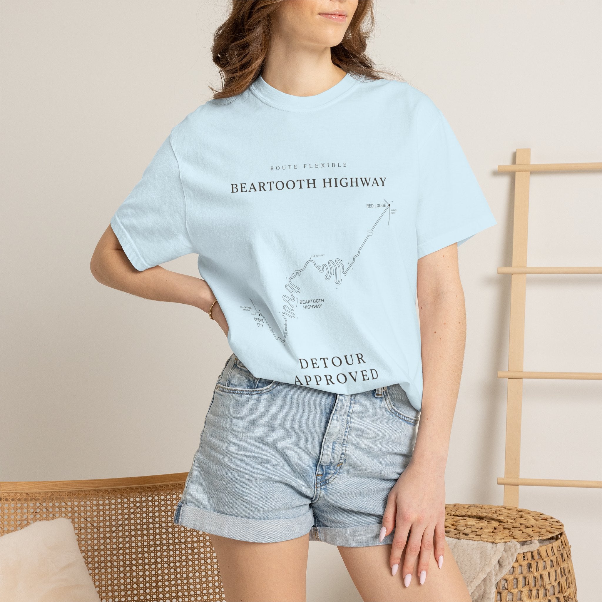 Beartooth Highway Map T-Shirt