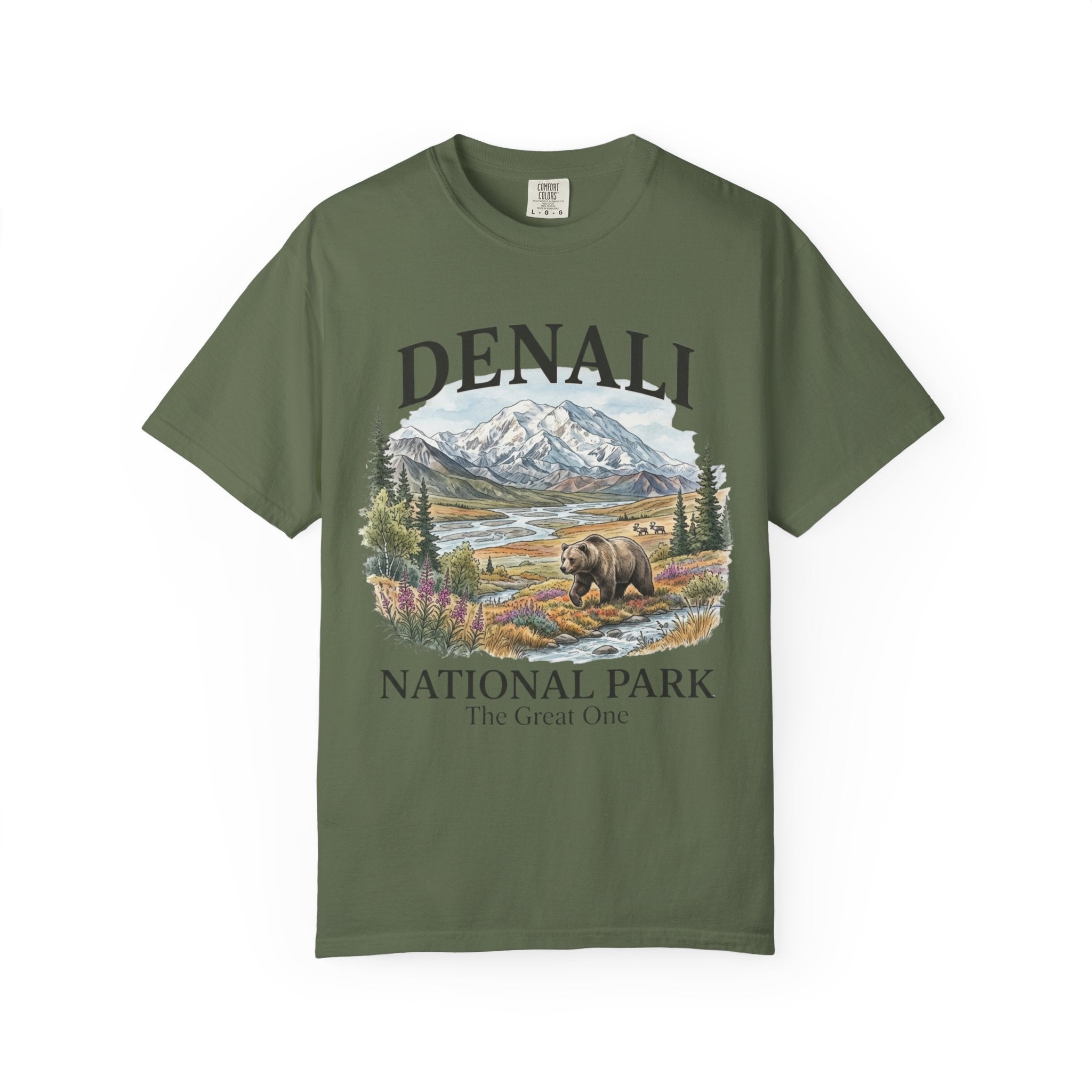 Denali National Park T-Shirt — Vintage Mountain & Bear Scenic Tee