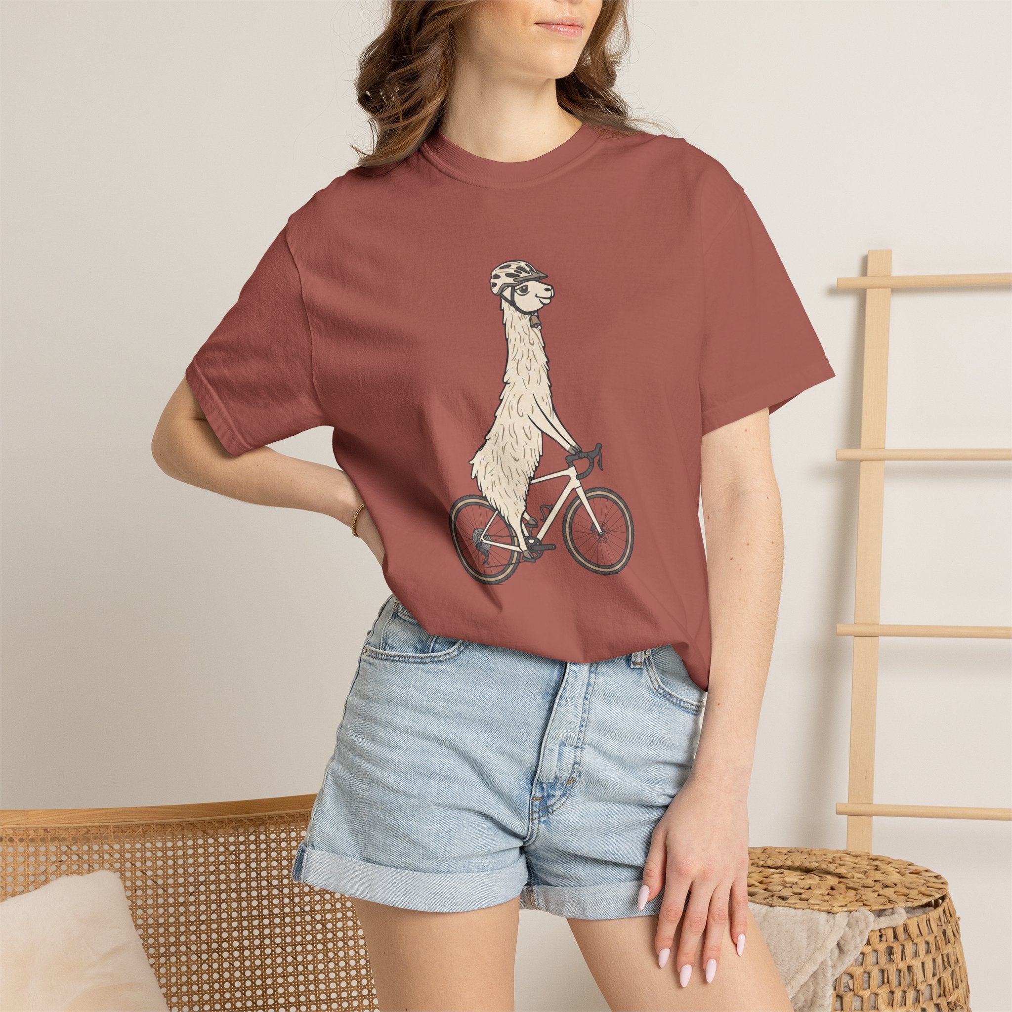 Alpaca on a Bike T‑Shirt