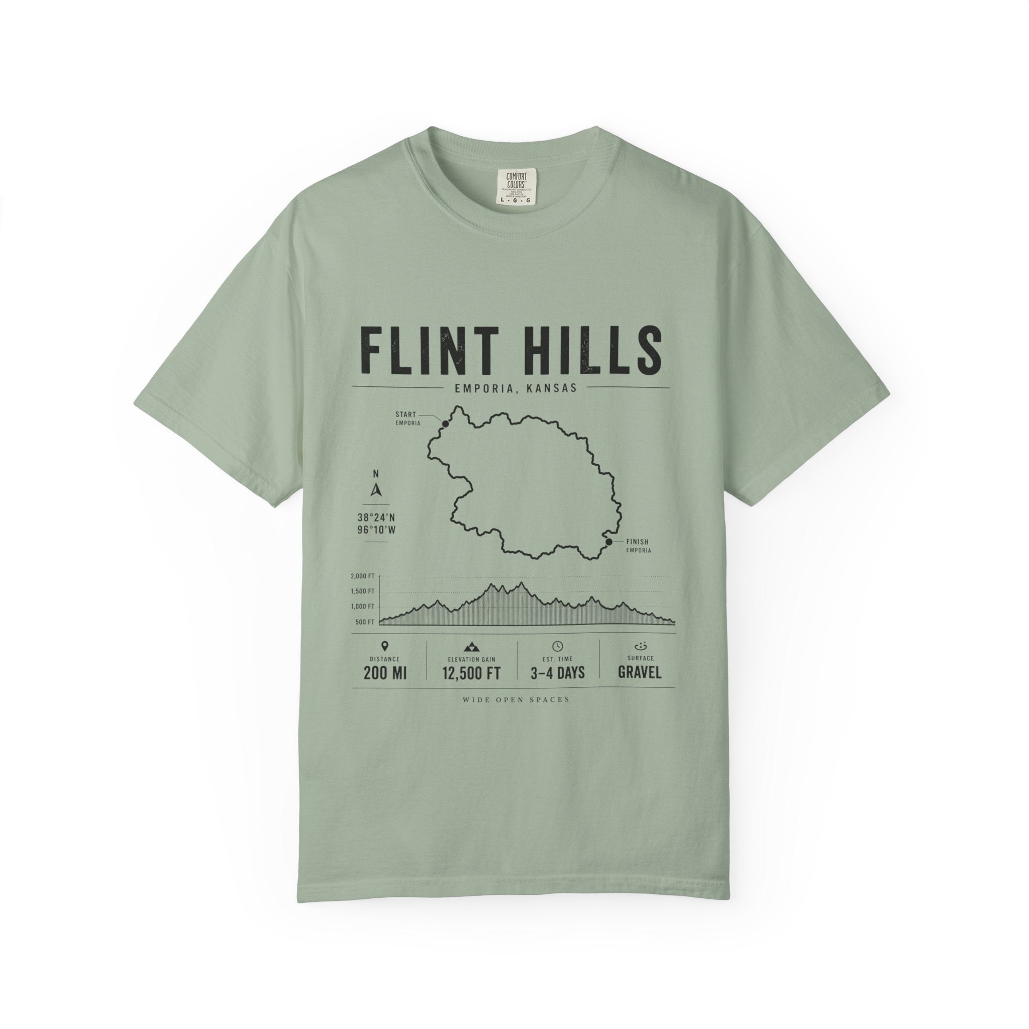 Flint Hills Map T-Shirt