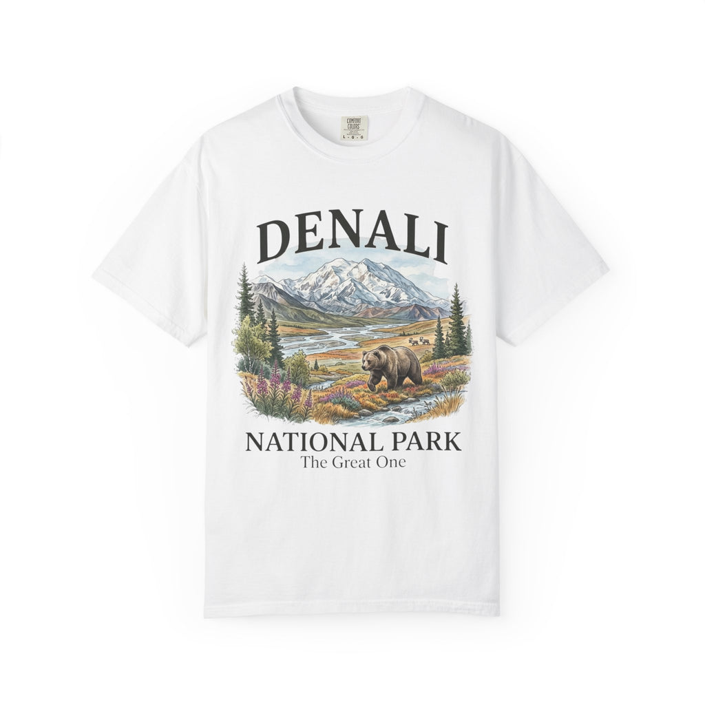 Denali National Park T-Shirt — Vintage Mountain & Bear Scenic Tee