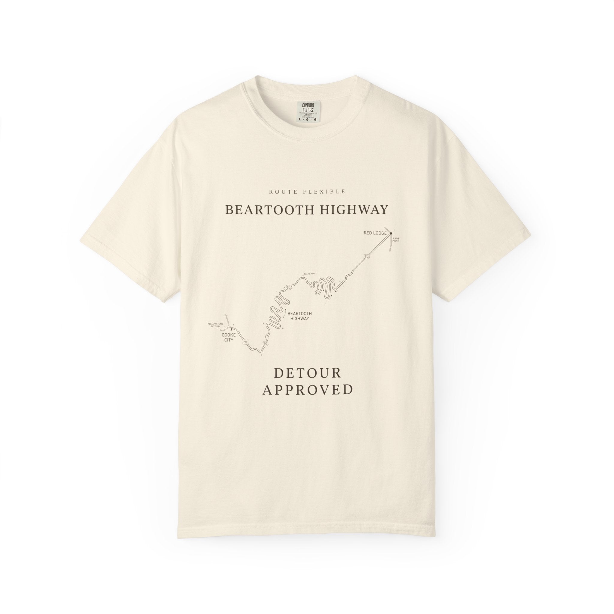 Beartooth Highway Map T-Shirt