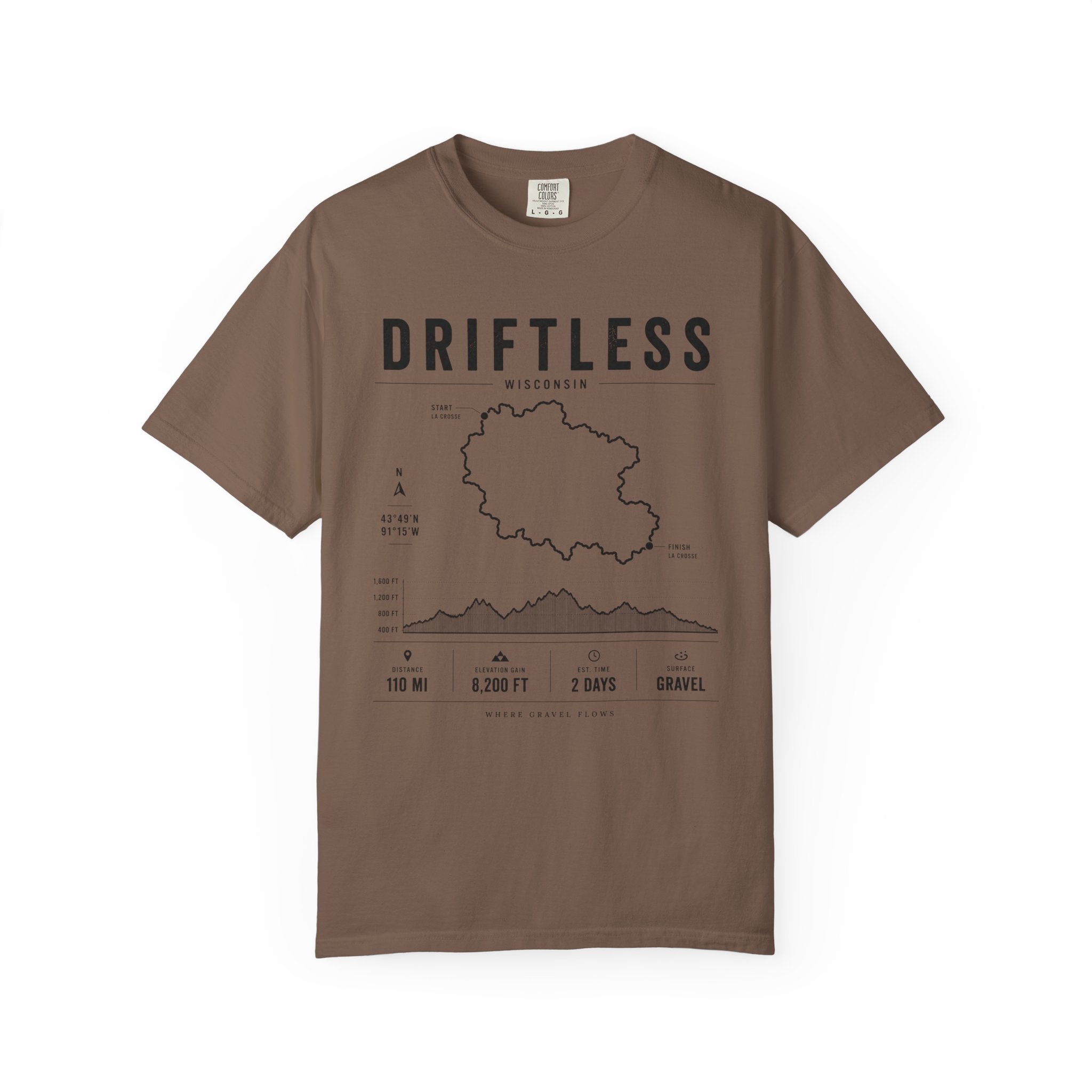 Driftless Region Map T-Shirt — Rustic Adventure Graphic Tee