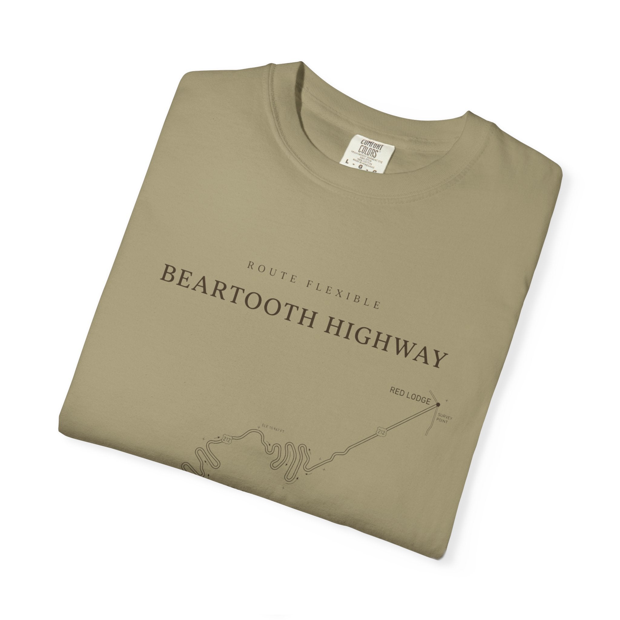 Beartooth Highway Map T-Shirt