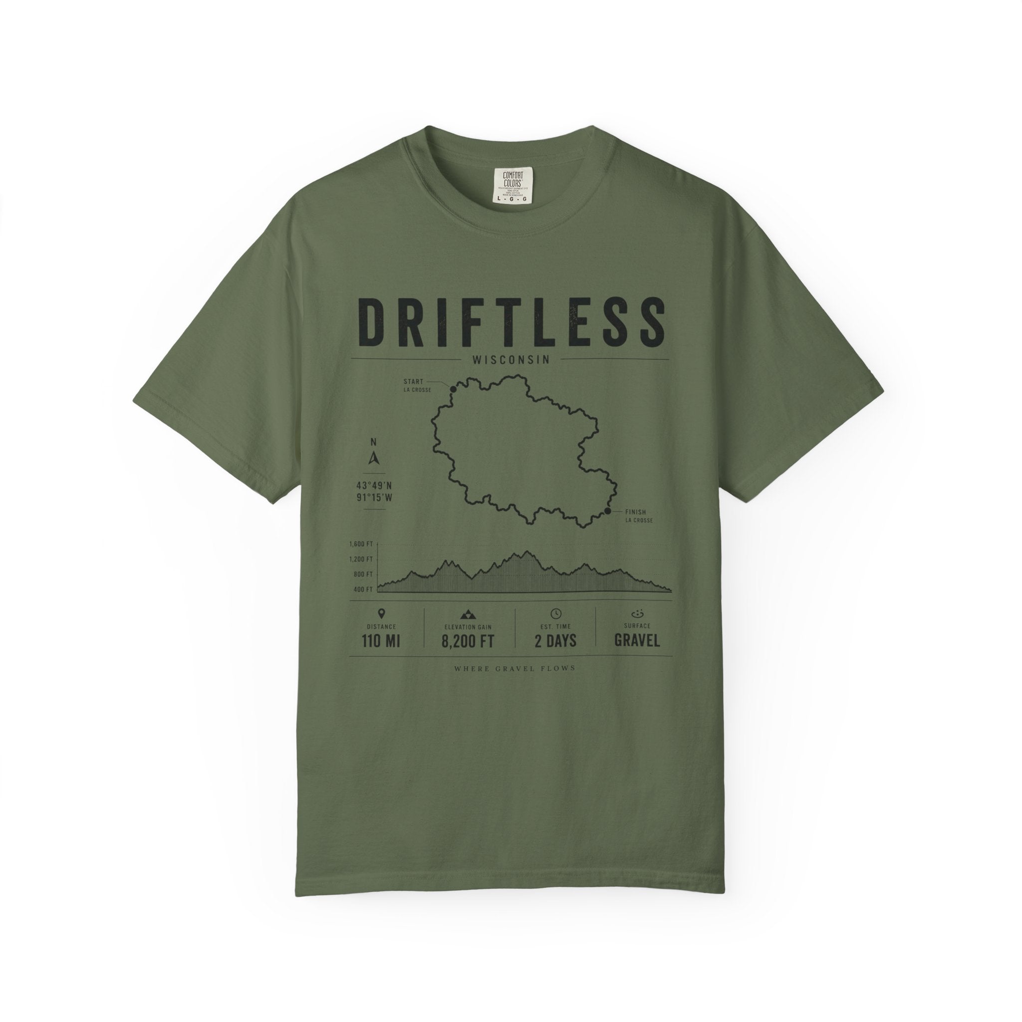 Driftless Region Map T-Shirt — Rustic Adventure Graphic Tee
