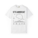 Steamboat Ski Resort Map T-Shirt — Steamboat Trail & Elevation Graphic